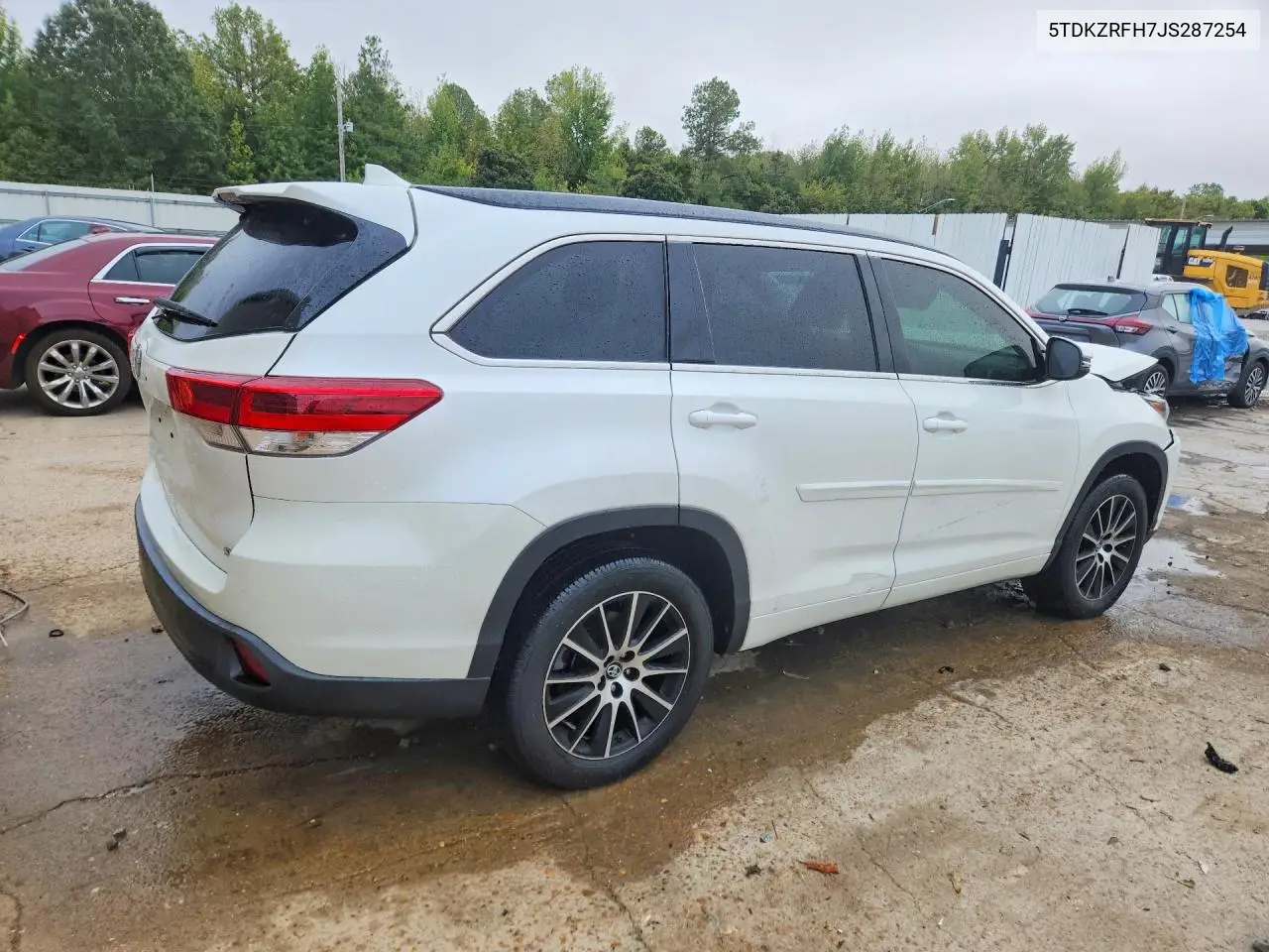 2018 TOYOTA HIGHLANDER VIN 5TDKZRFH7JS287254 — фото 3