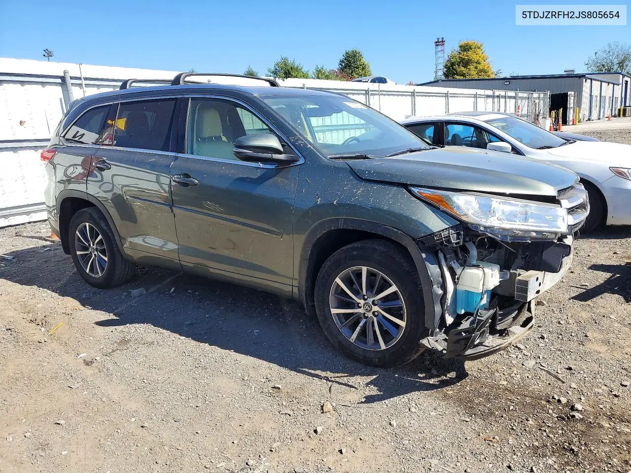 2018 TOYOTA HIGHLANDER VIN 5TDJZRFH2JS805654 — фото 4