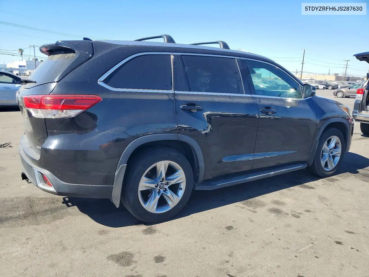 2018 TOYOTA HIGHLANDER VIN 5TDYZRFH6JS287630 — фото 3