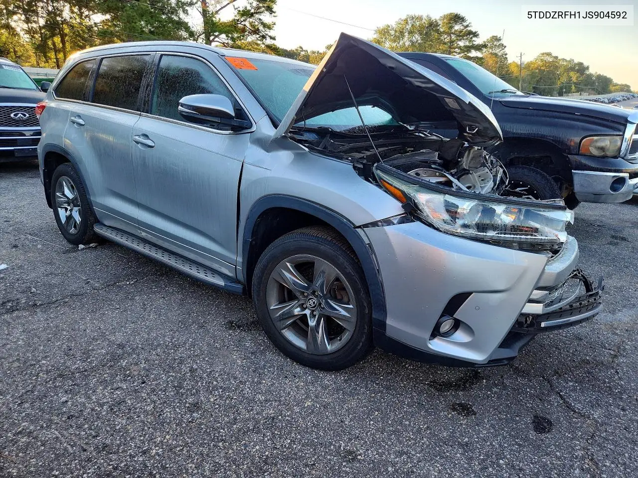 2018 TOYOTA HIGHLANDER VIN 5TDDZRFH1JS904592 — фото 4