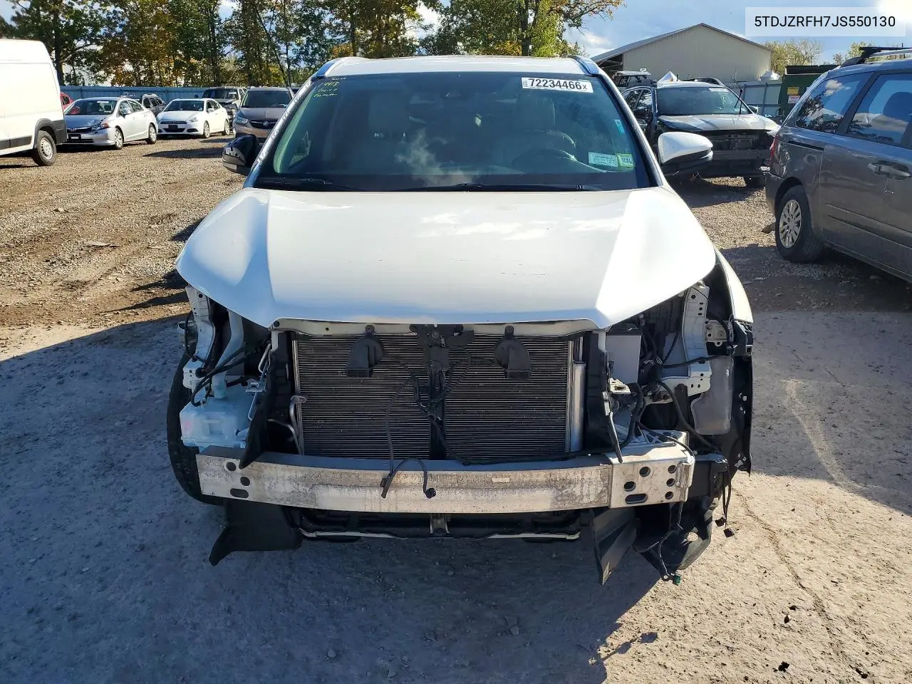 2018 TOYOTA HIGHLANDER VIN 5TDJZRFH7JS550130 — фото 5