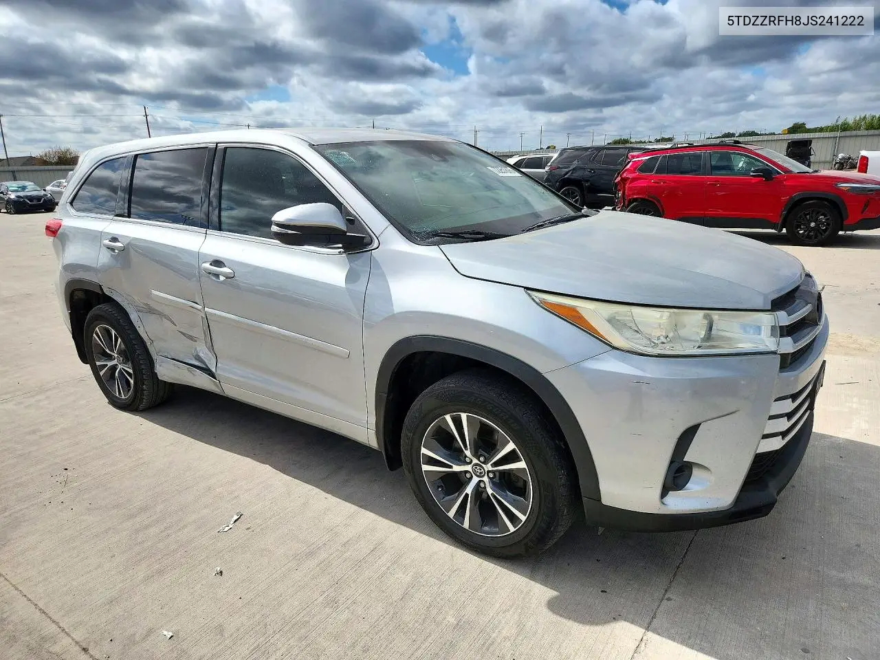 2018 TOYOTA HIGHLANDER VIN 5TDZZRFH8JS241222 — фото 4