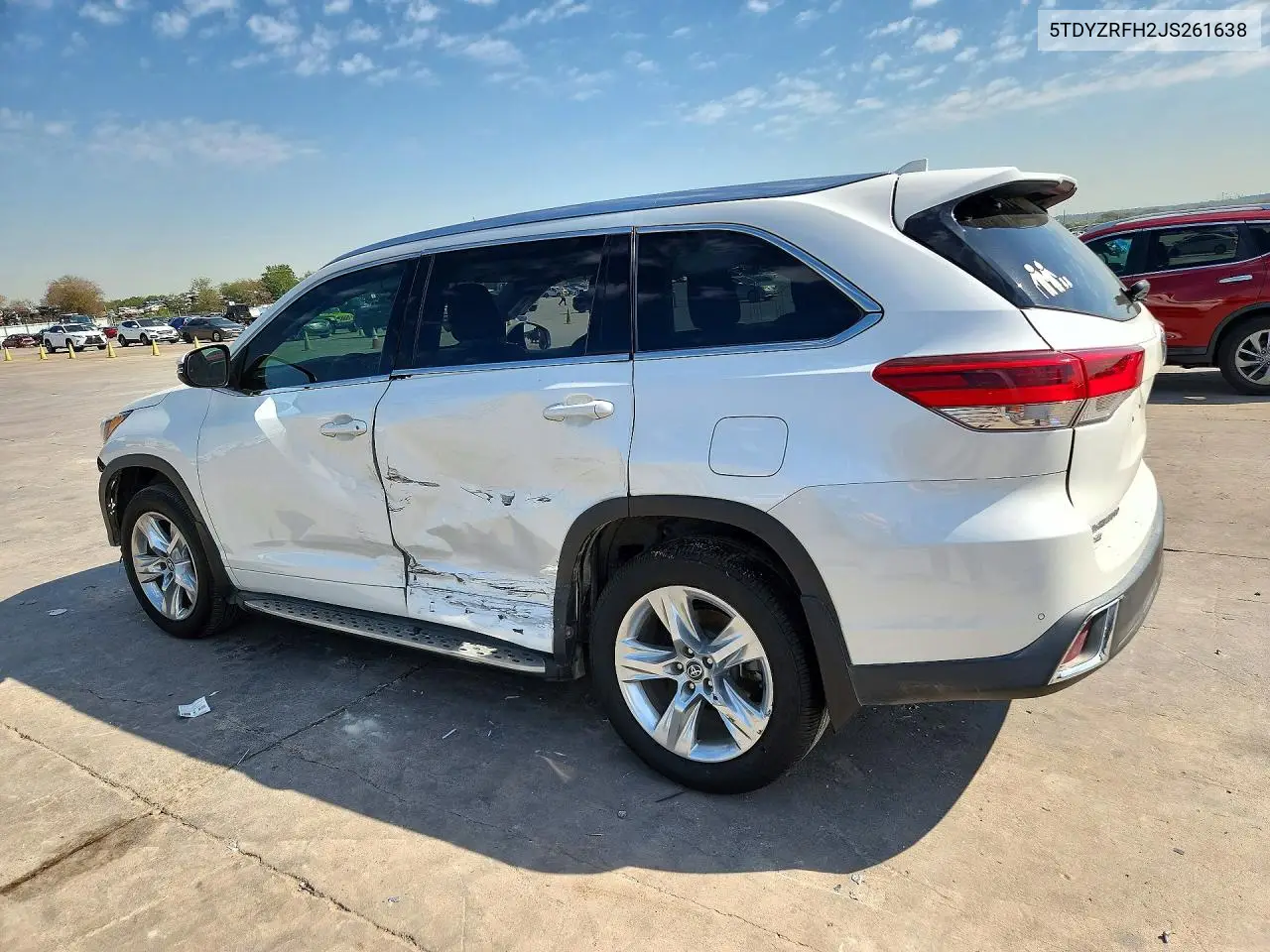 2018 TOYOTA HIGHLANDER VIN 5TDYZRFH2JS261638 — фото 2