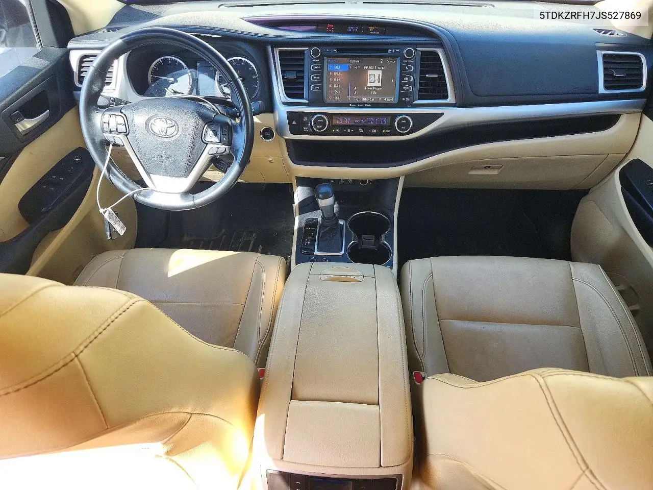 2018 TOYOTA HIGHLANDER VIN 5TDKZRFH7JS527869 — фото 2