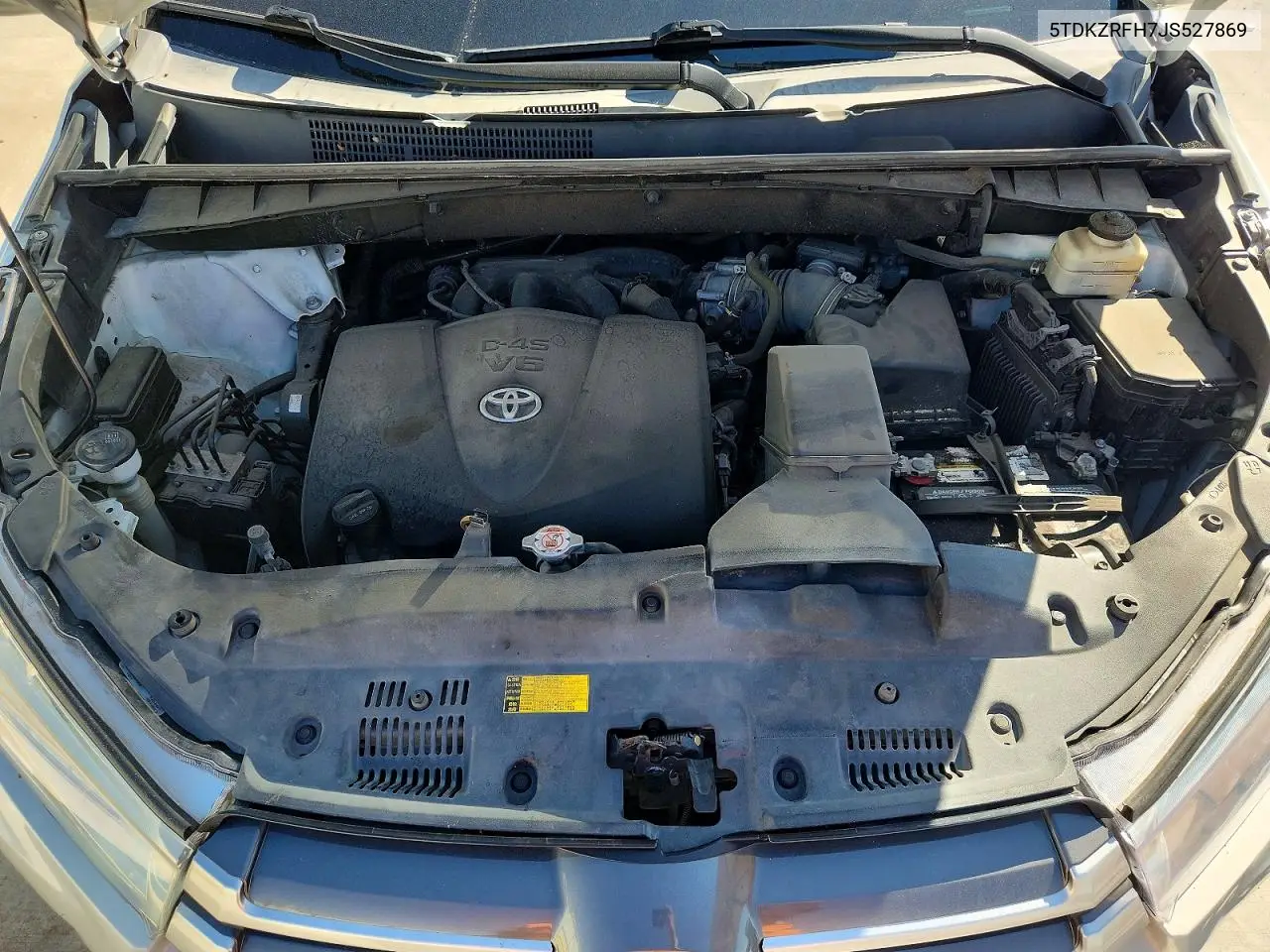 2018 TOYOTA HIGHLANDER VIN 5TDKZRFH7JS527869 — фото 5