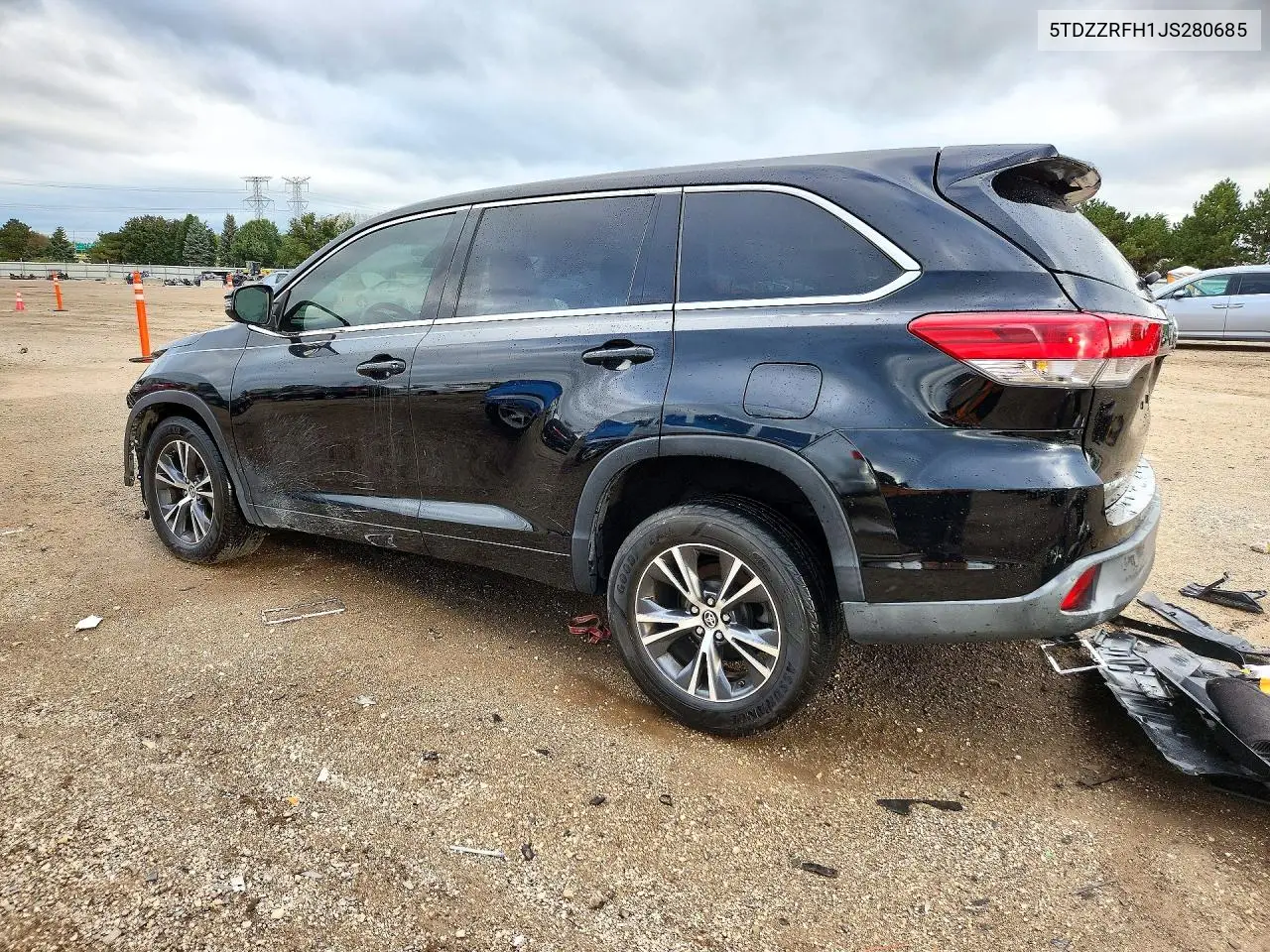 2018 TOYOTA HIGHLANDER VIN 5TDZZRFH1JS280685 — фото 2