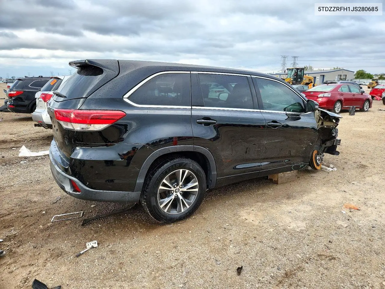 2018 TOYOTA HIGHLANDER VIN 5TDZZRFH1JS280685 — фото 3