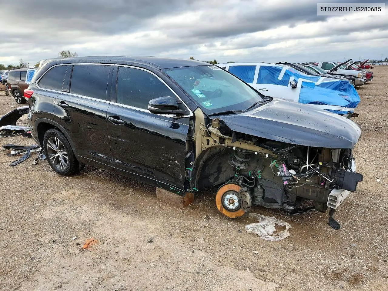 2018 TOYOTA HIGHLANDER VIN 5TDZZRFH1JS280685 — фото 4
