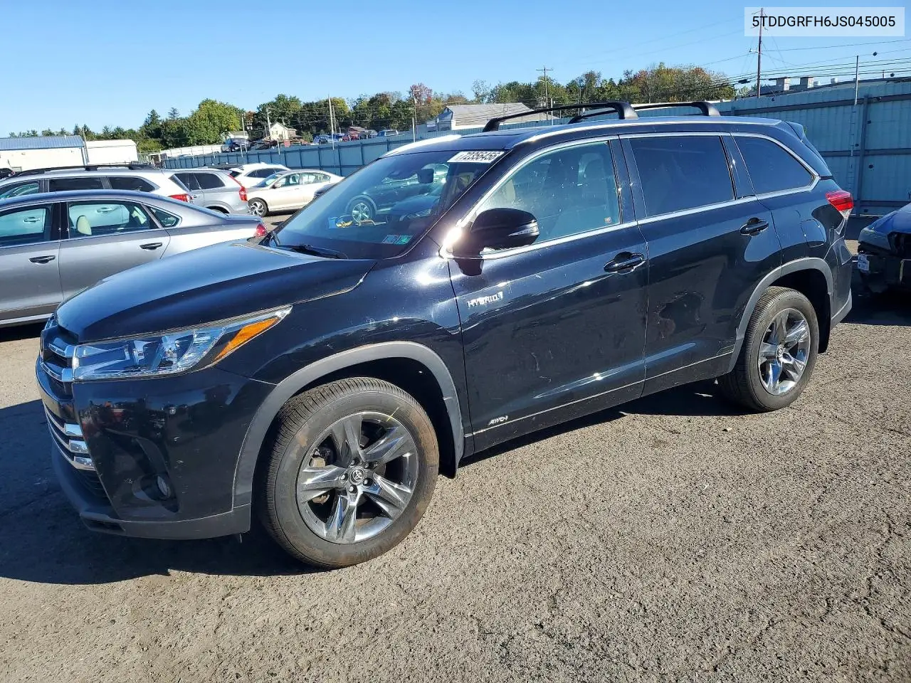 TOYOTA HIGHLANDER 2018, VIN 5TDDGRFH6JS045005