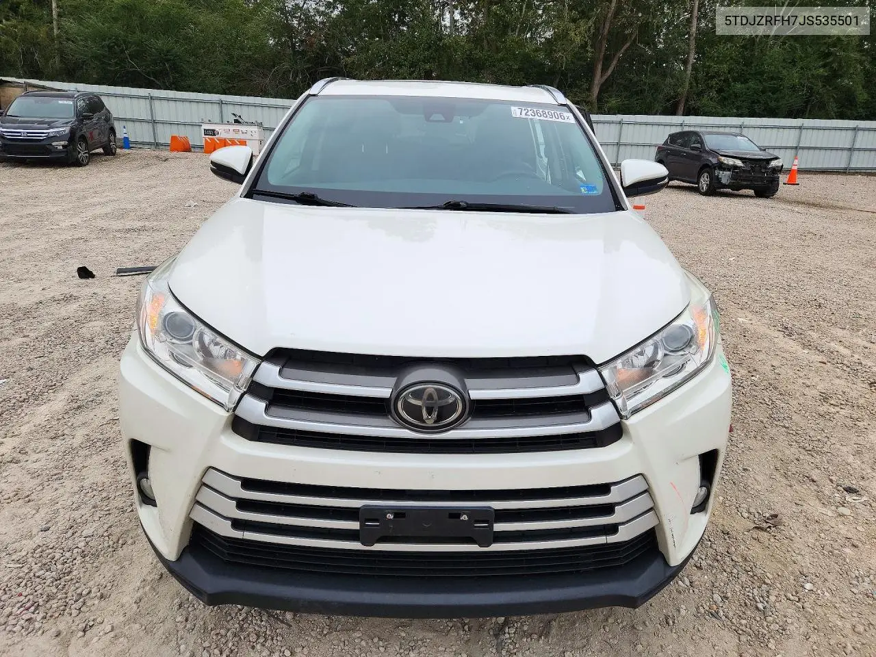 2018 TOYOTA HIGHLANDER VIN 5TDJZRFH7JS535501 — фото 5