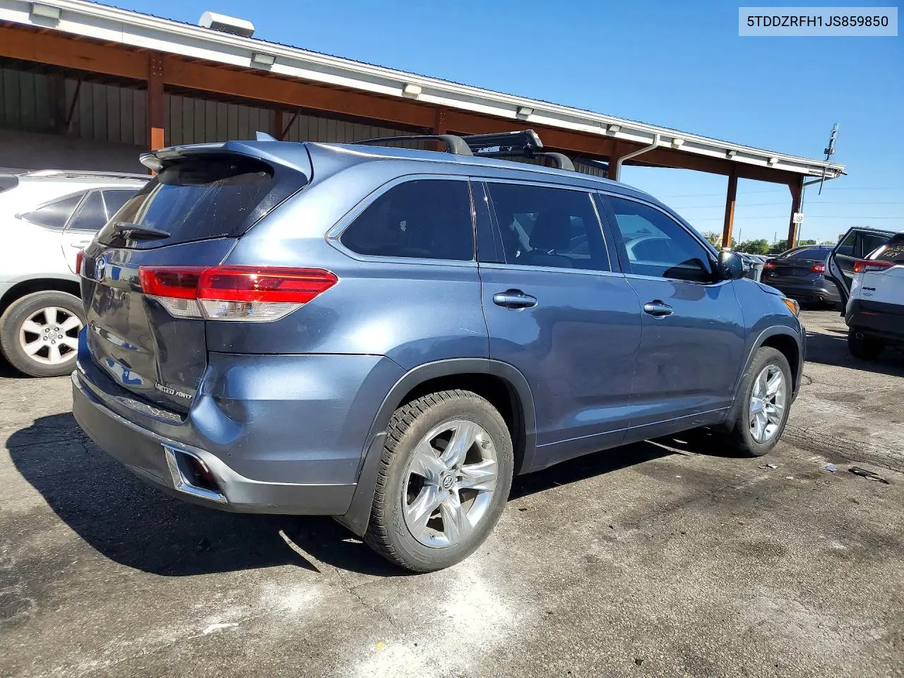 2018 TOYOTA HIGHLANDER VIN 5TDDZRFH1JS859850 — фото 3