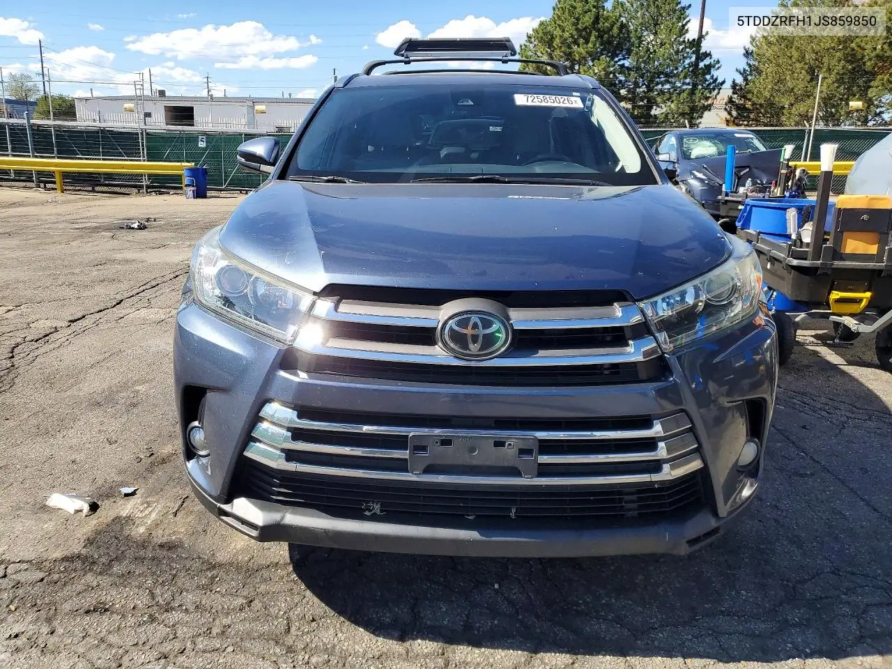 2018 TOYOTA HIGHLANDER VIN 5TDDZRFH1JS859850 — фото 5