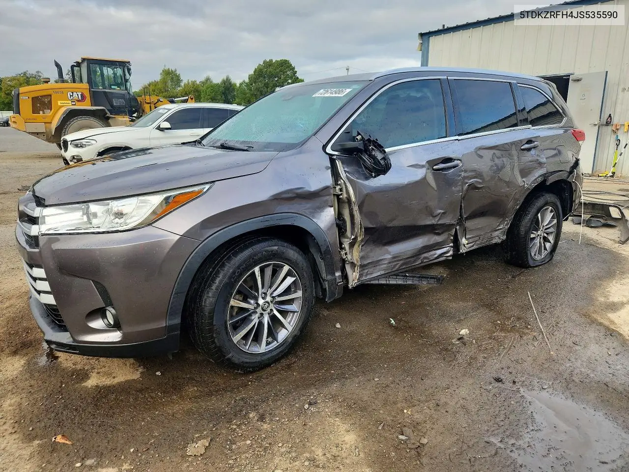 TOYOTA HIGHLANDER 2018, VIN 5TDKZRFH4JS535590