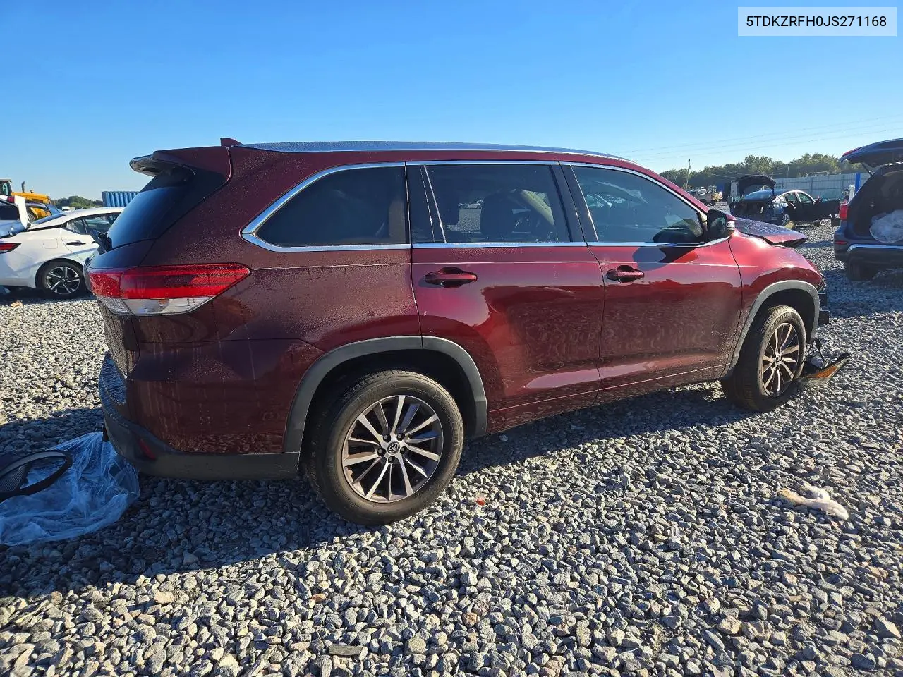 2018 TOYOTA HIGHLANDER VIN 5TDKZRFH0JS271168 — фото 3