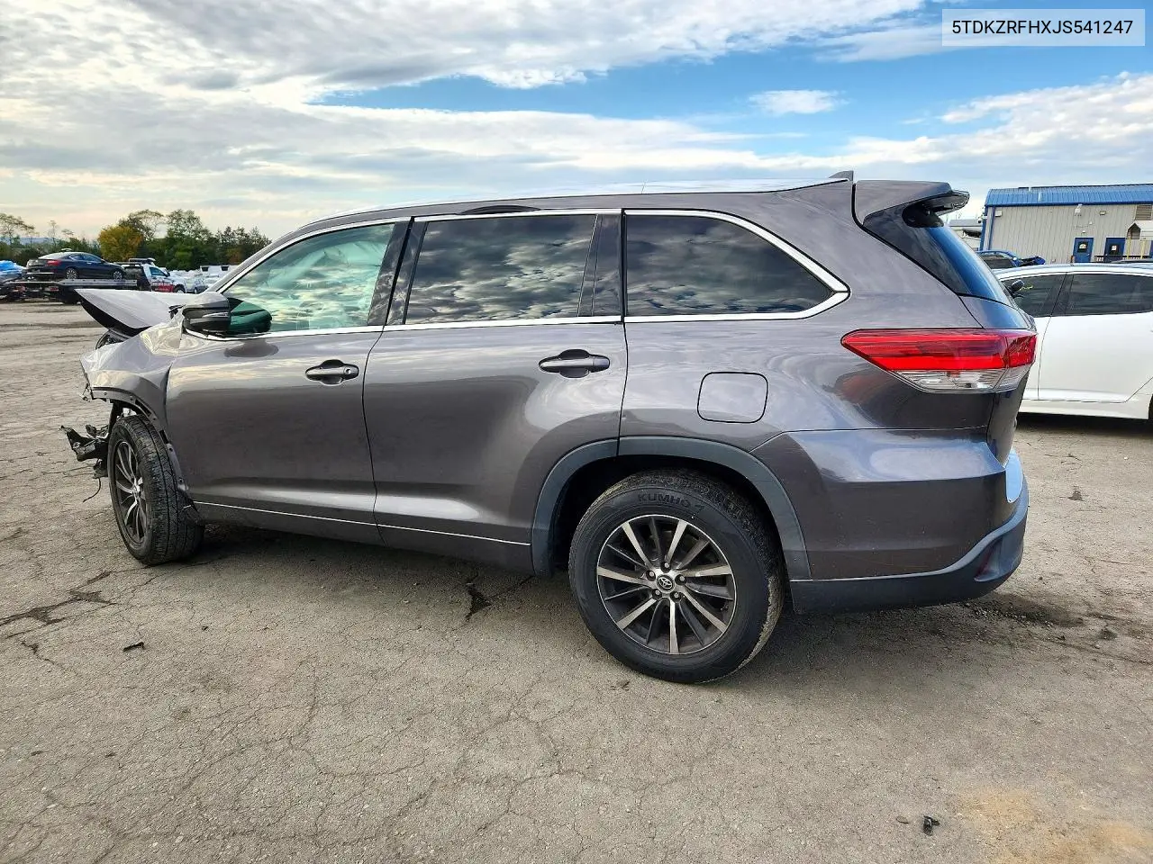 2018 TOYOTA HIGHLANDER VIN 5TDKZRFHXJS541247 — фото 2