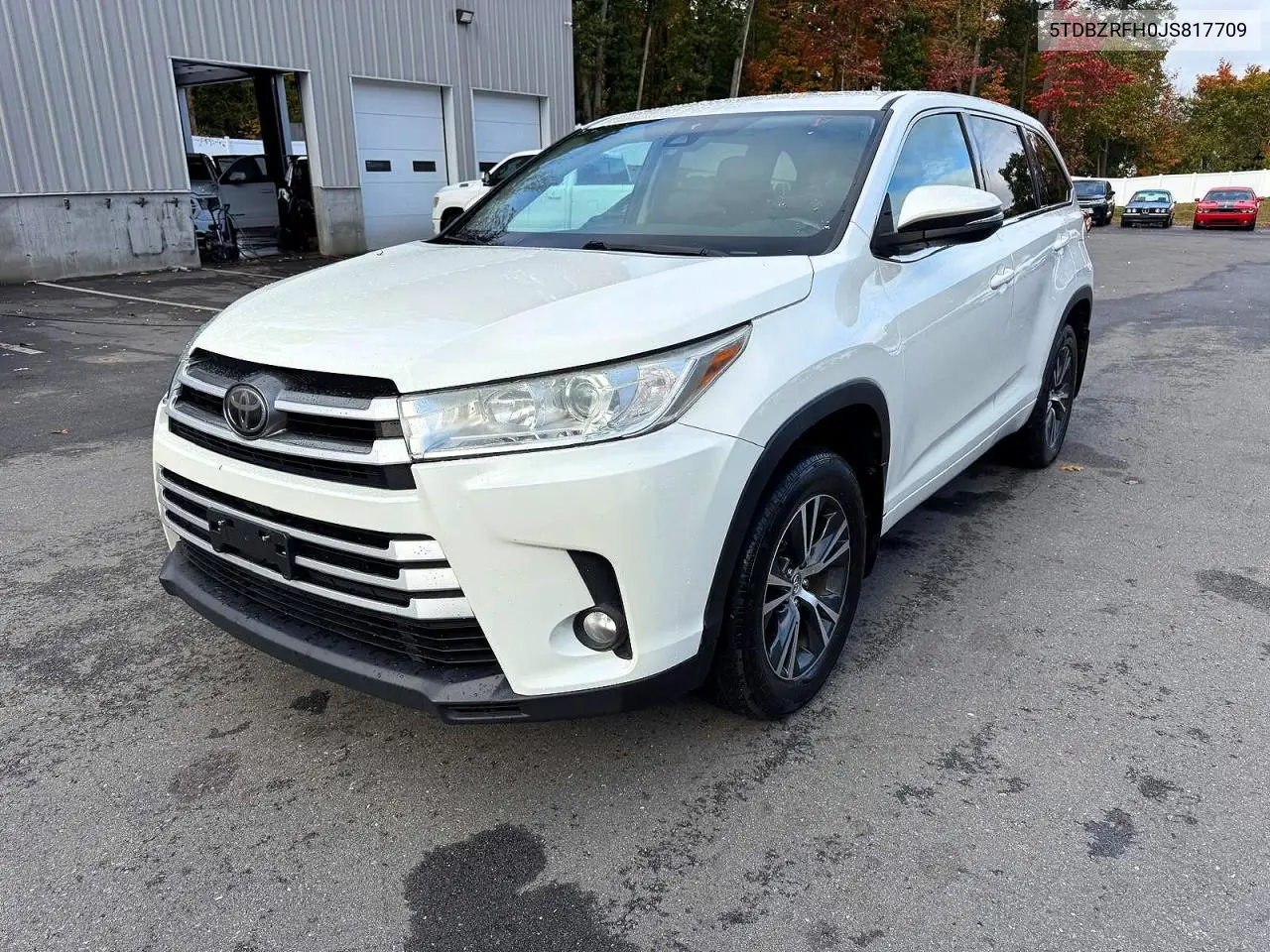 TOYOTA HIGHLANDER 2018, VIN 5TDBZRFH0JS817709