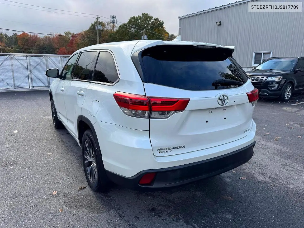 2018 TOYOTA HIGHLANDER VIN 5TDBZRFH0JS817709 — фото 2