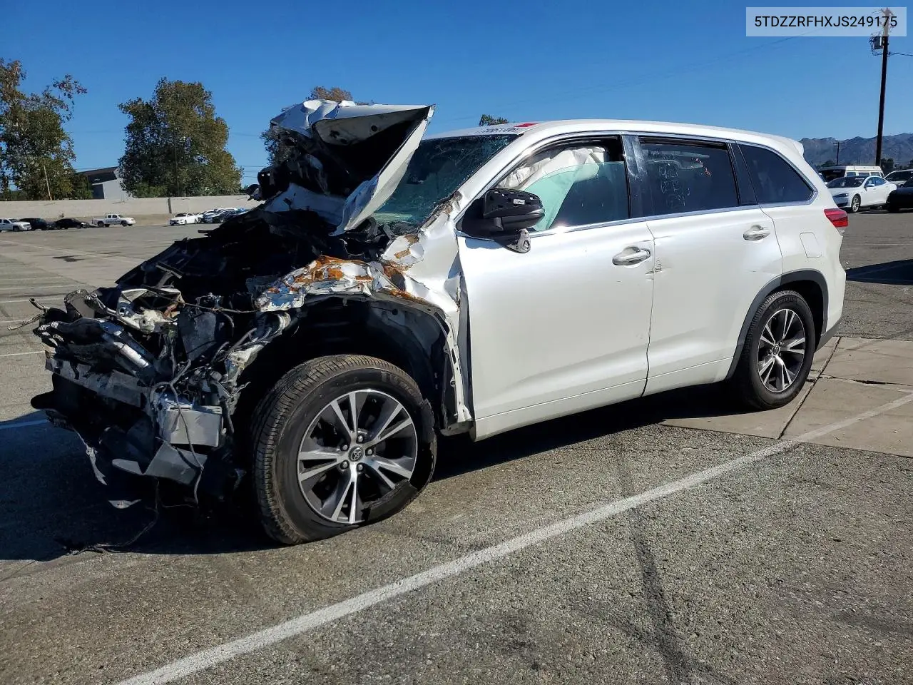 TOYOTA HIGHLANDER 2018, VIN 5TDZZRFHXJS249175