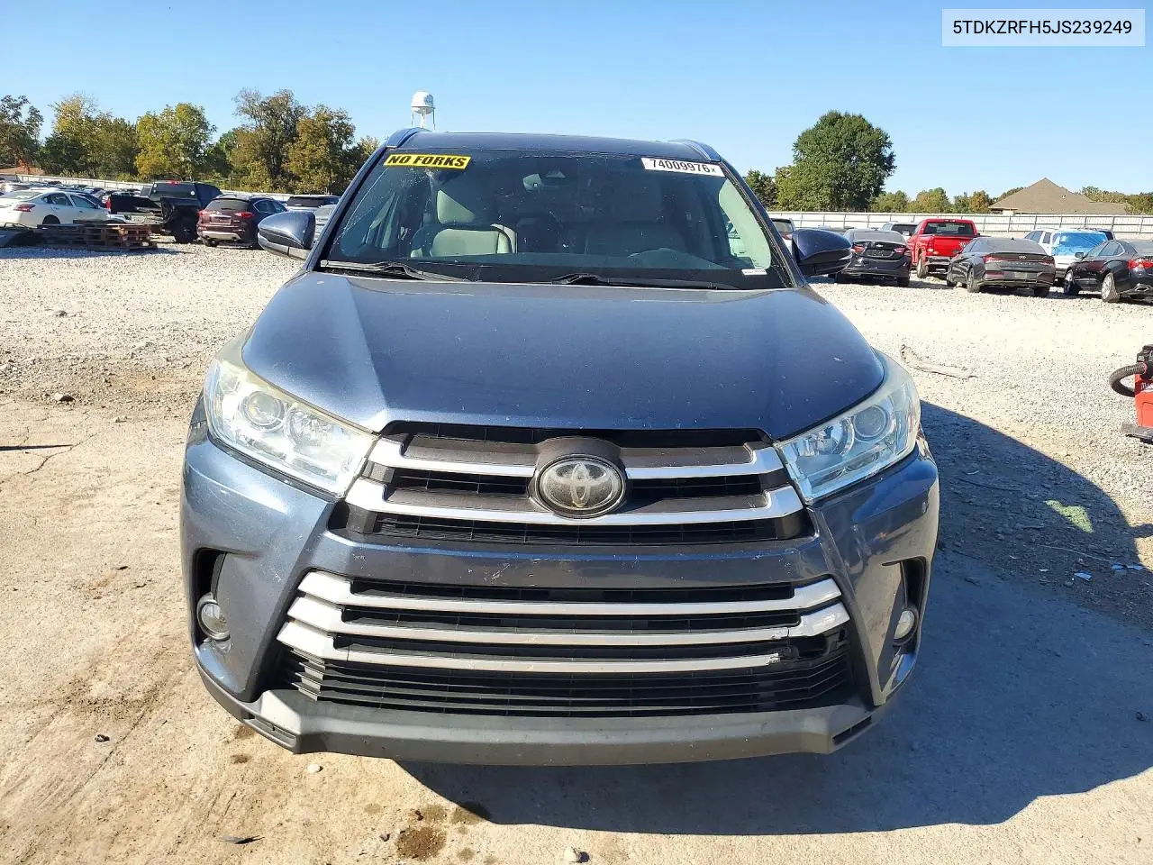 2018 TOYOTA HIGHLANDER VIN 5TDKZRFH5JS239249 — фото 5