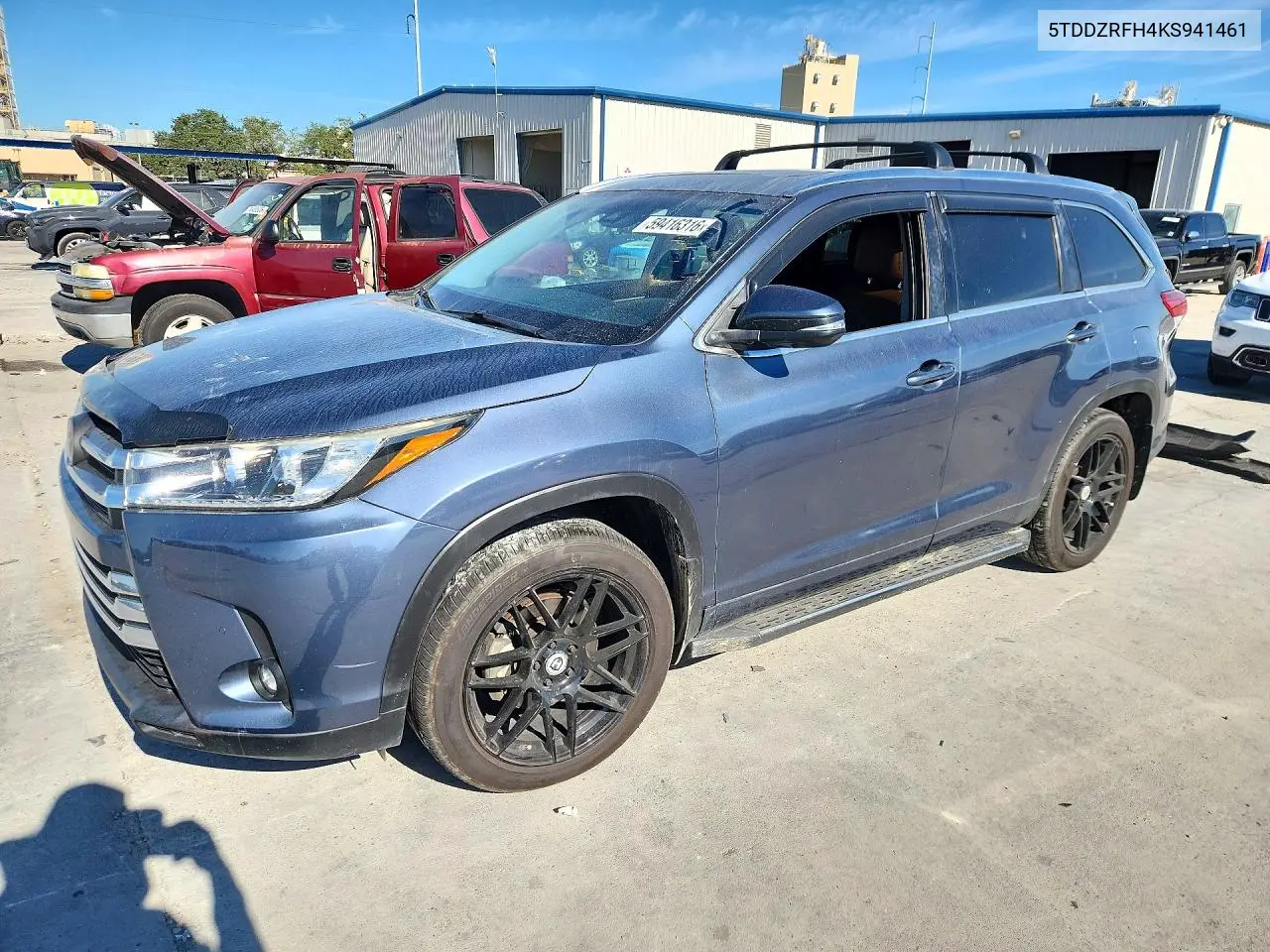 TOYOTA HIGHLANDER 2019, VIN 5TDDZRFH4KS941461