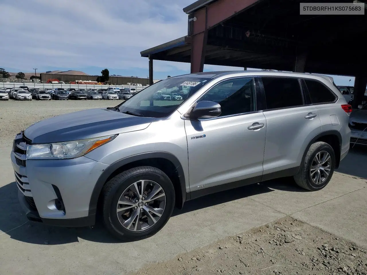 TOYOTA HIGHLANDER 2019, VIN 5TDBGRFH1KS075683