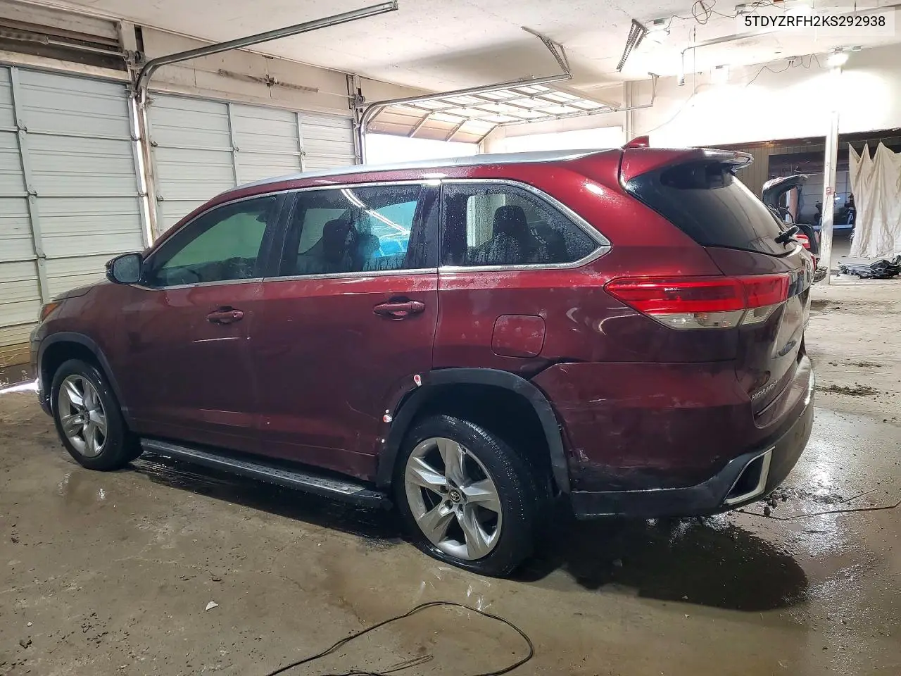 2019 TOYOTA HIGHLANDER VIN 5TDYZRFH2KS292938 — фото 2