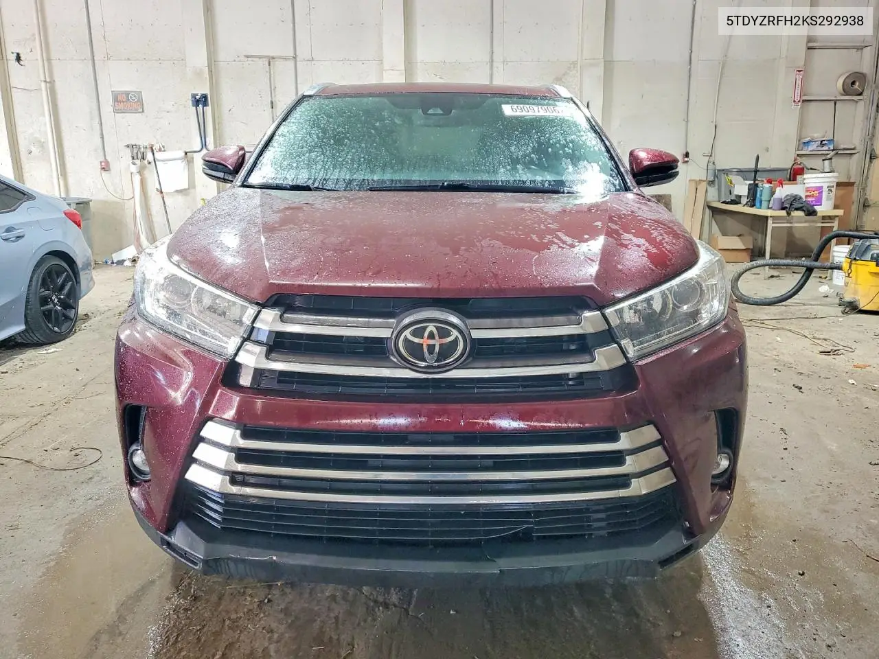 2019 TOYOTA HIGHLANDER VIN 5TDYZRFH2KS292938 — фото 5