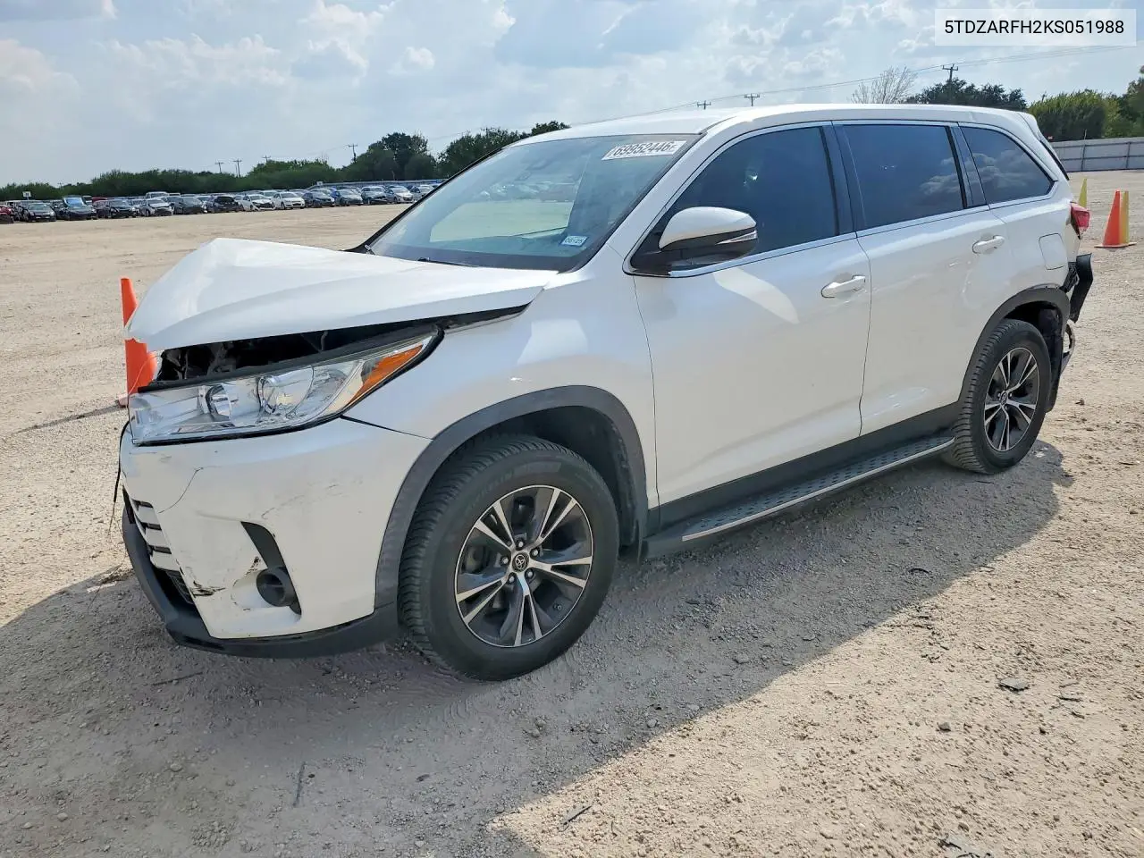 TOYOTA HIGHLANDER 2019, VIN 5TDZARFH2KS051988