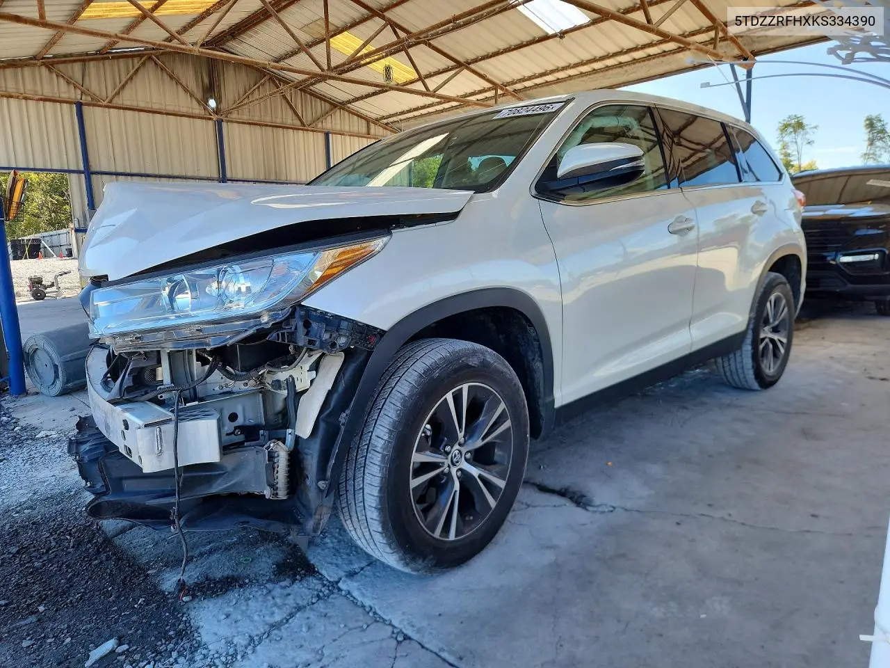 TOYOTA HIGHLANDER 2019, VIN 5TDZZRFHXKS334390