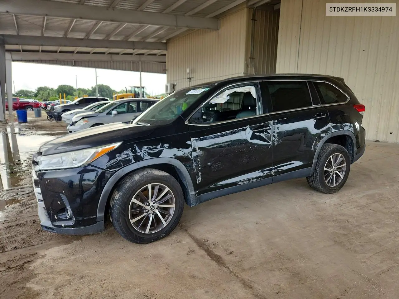 TOYOTA HIGHLANDER 2019, VIN 5TDKZRFH1KS334974