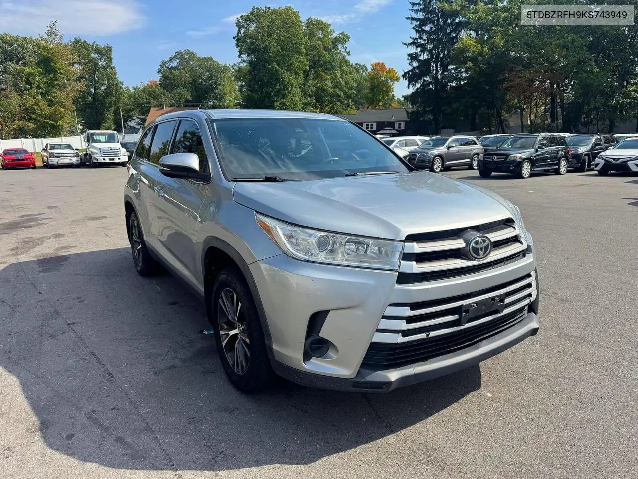 2019 TOYOTA HIGHLANDER VIN 5TDBZRFH9KS743949 — фото 4