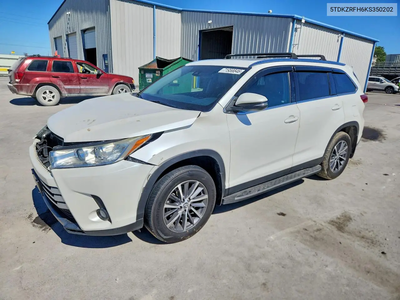 TOYOTA HIGHLANDER 2019, VIN 5TDKZRFH6KS350202