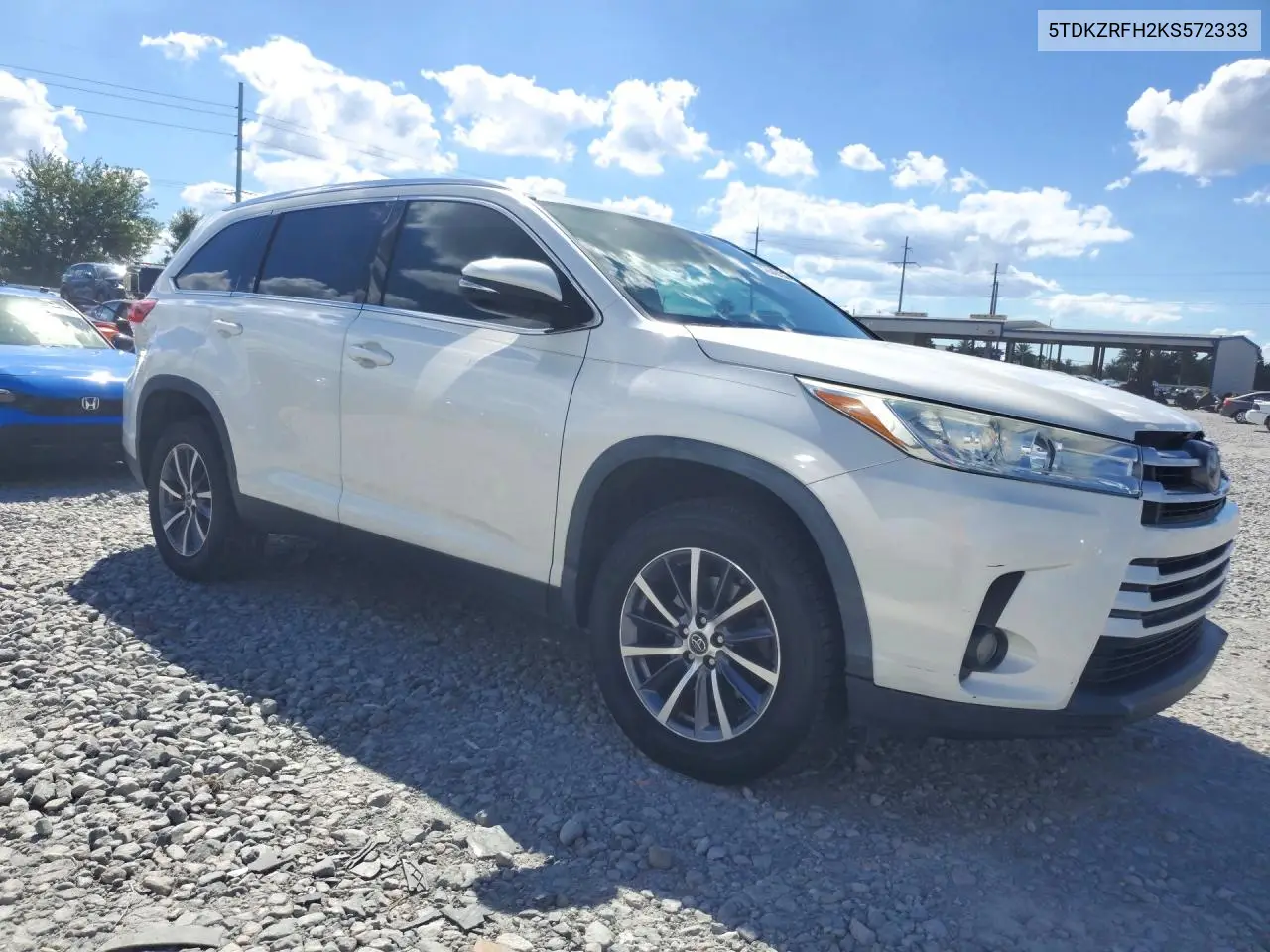 2019 TOYOTA HIGHLANDER VIN 5TDKZRFH2KS572333 — фото 4