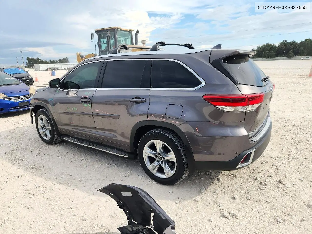 2019 TOYOTA HIGHLANDER VIN 5TDYZRFH0KS337665 — фото 2