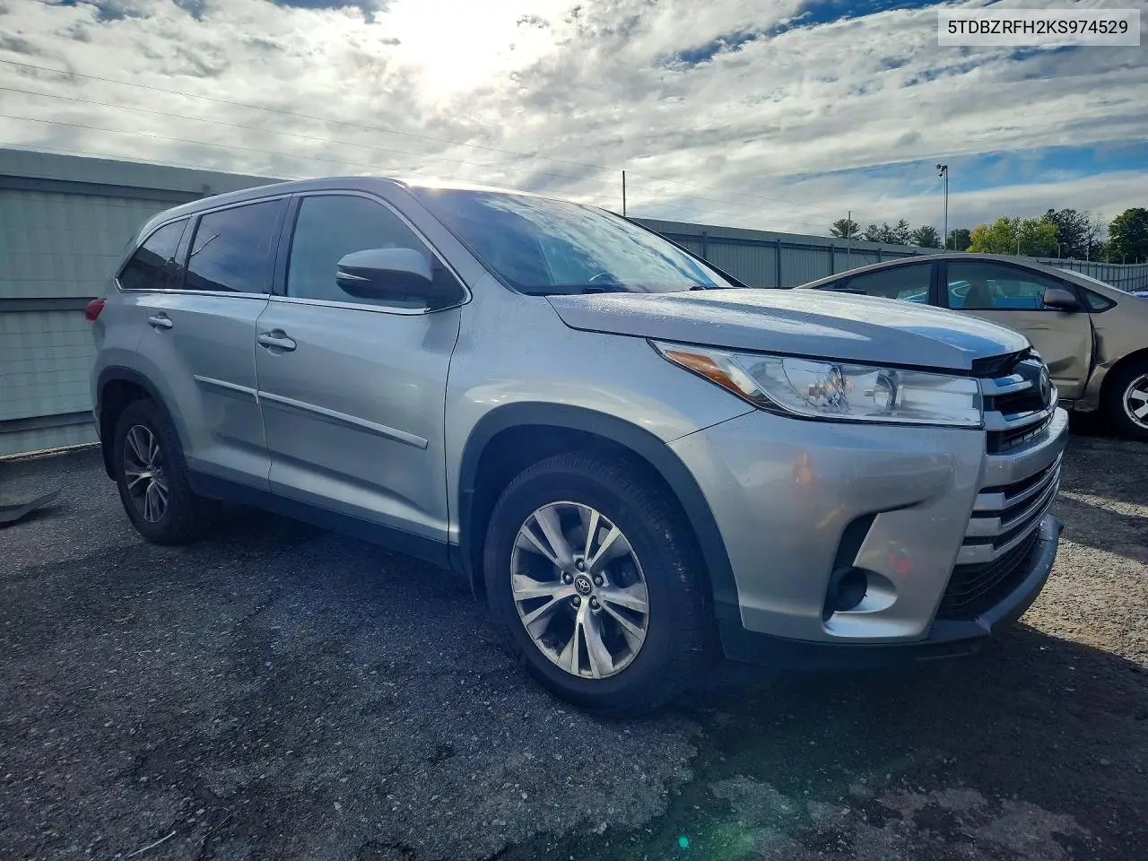 2019 TOYOTA HIGHLANDER VIN 5TDBZRFH2KS974529 — фото 4