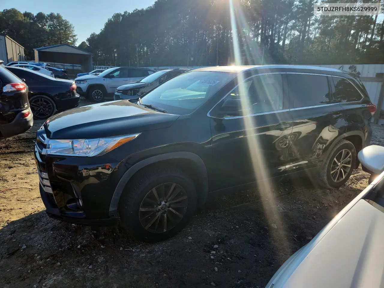 TOYOTA HIGHLANDER 2019, VIN 5TDJZRFH8KS629999