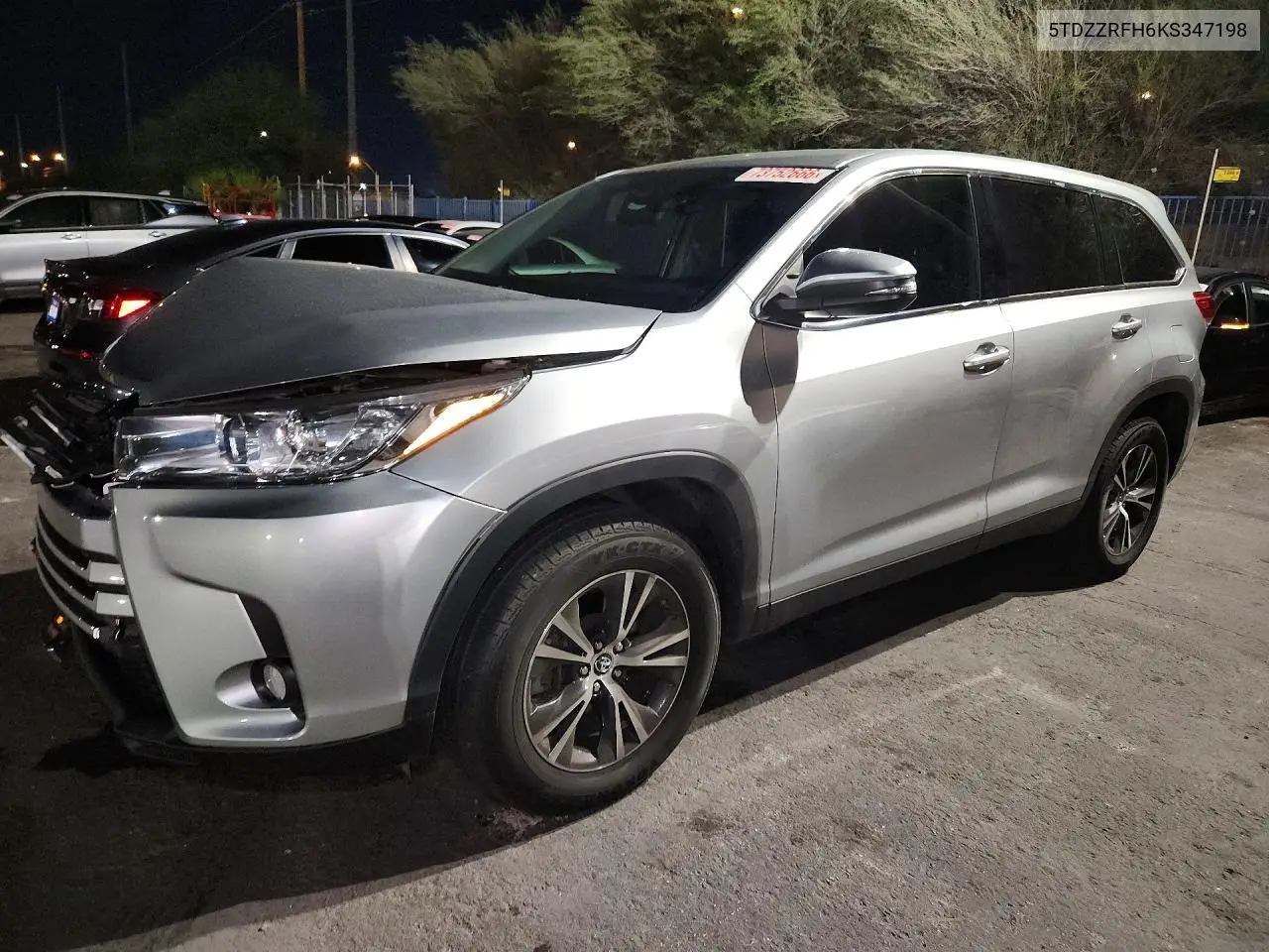 TOYOTA HIGHLANDER 2019, VIN 5TDZZRFH6KS347198