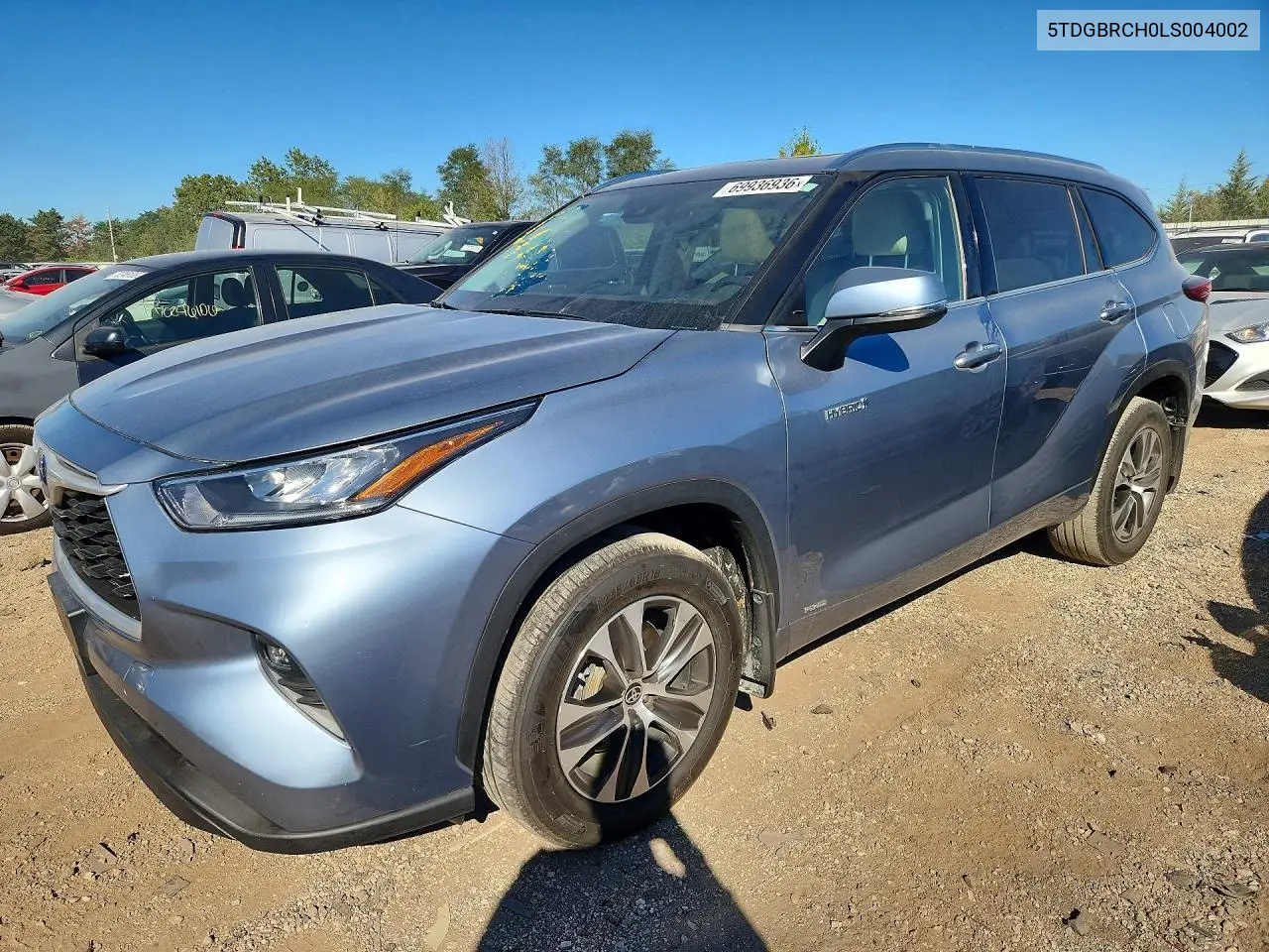TOYOTA HIGHLANDER 2020, VIN 5TDGBRCH0LS004002
