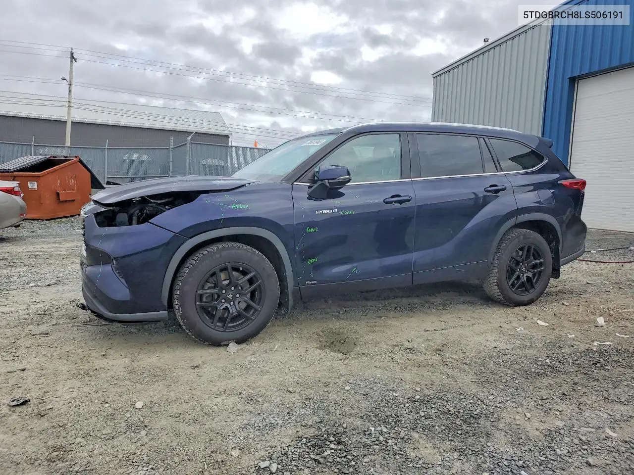 TOYOTA HIGHLANDER 2020, VIN 5TDGBRCH8LS506191