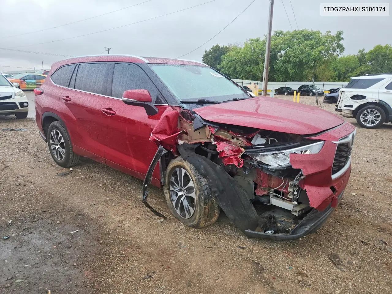 2020 TOYOTA HIGHLANDER VIN 5TDGZRAHXLS506174 — фото 4