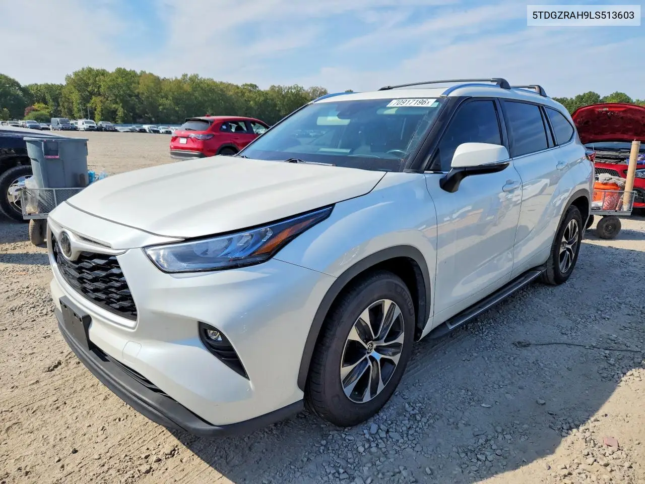 TOYOTA HIGHLANDER 2020, VIN 5TDGZRAH9LS513603