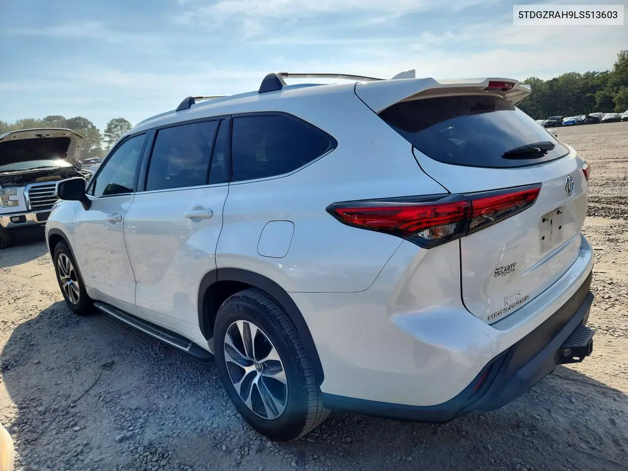 2020 TOYOTA HIGHLANDER VIN 5TDGZRAH9LS513603 — фото 2