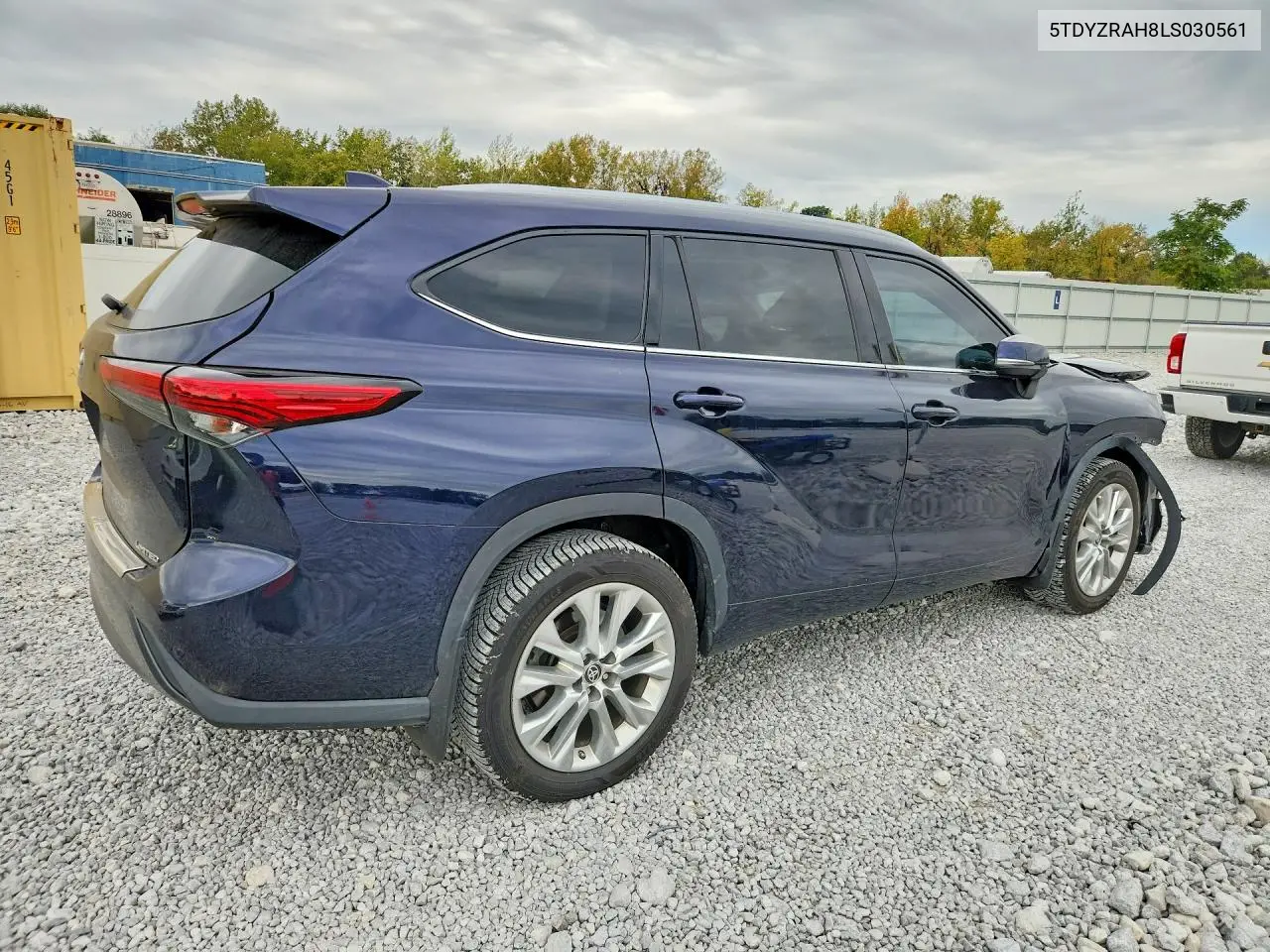 2020 TOYOTA HIGHLANDER VIN 5TDYZRAH8LS030561 — фото 3