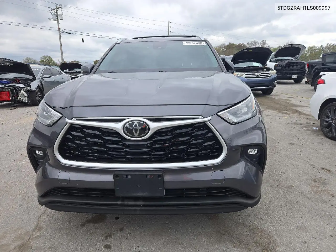 2020 TOYOTA HIGHLANDER VIN 5TDGZRAH1LS009997 — фото 5