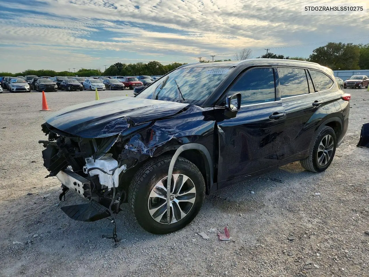 TOYOTA HIGHLANDER 2020, VIN 5TDGZRAH3LS510275