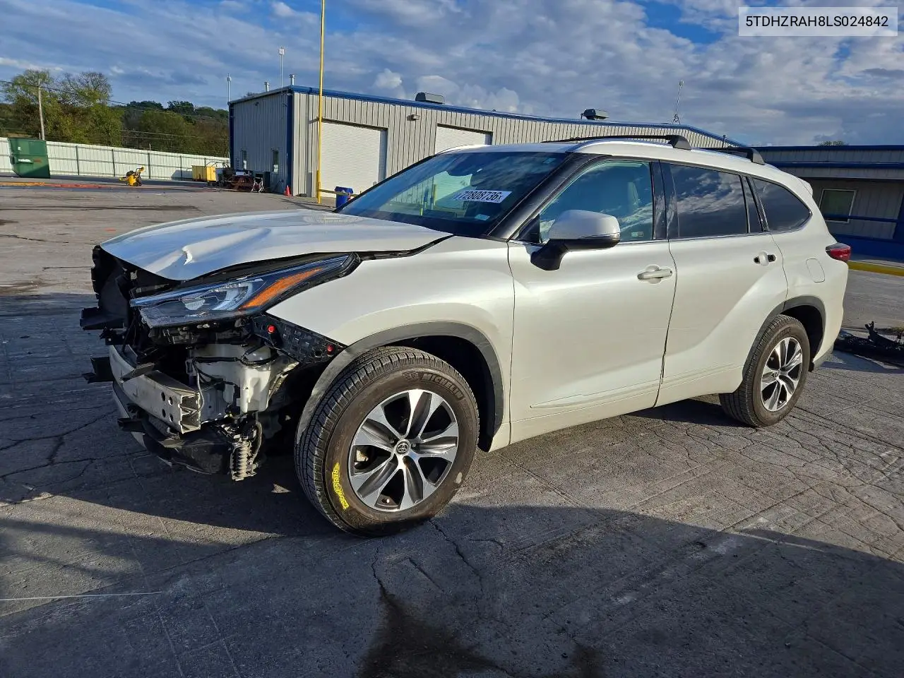 TOYOTA HIGHLANDER 2020, VIN 5TDHZRAH8LS024842