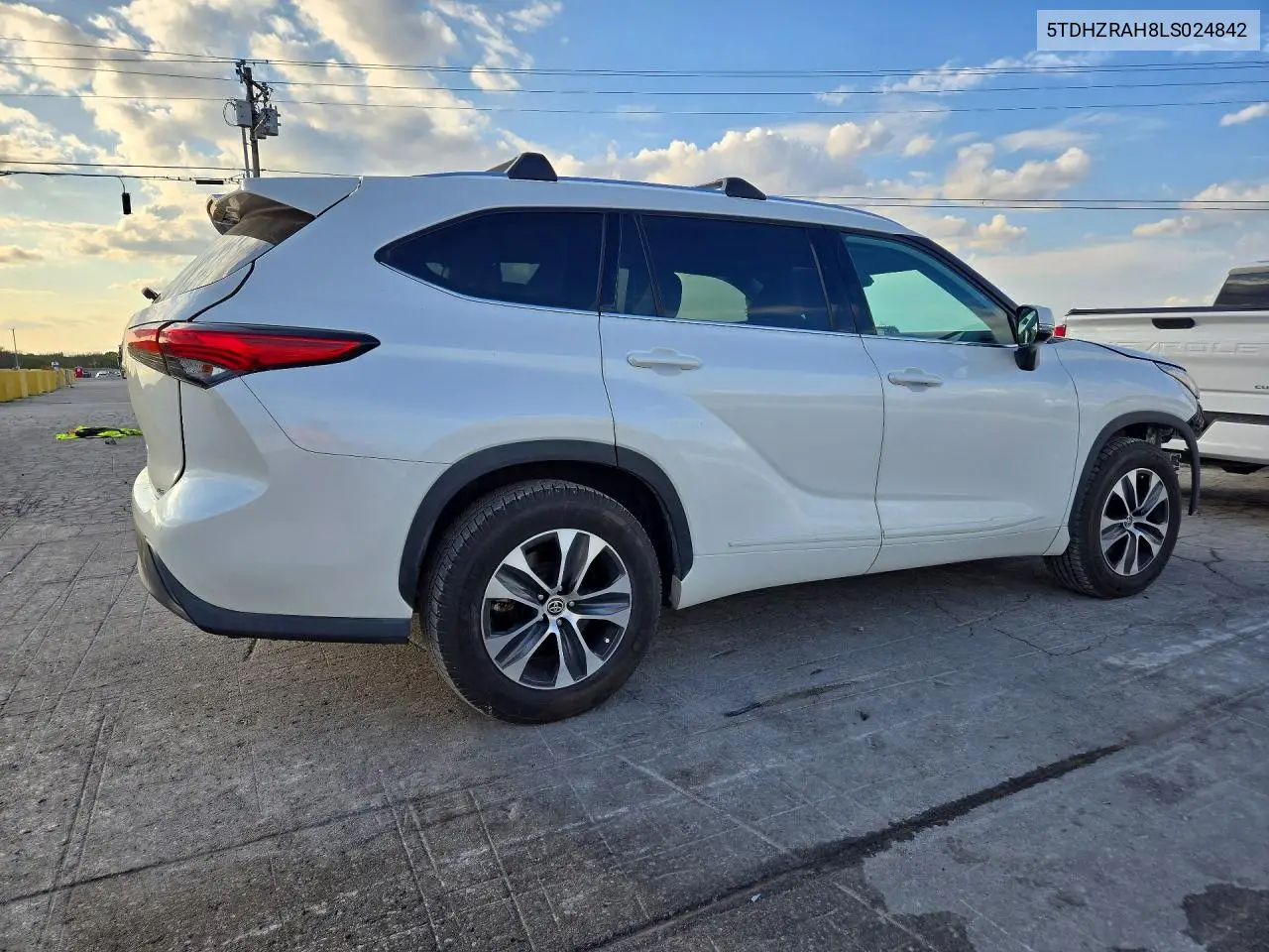 2020 TOYOTA HIGHLANDER VIN 5TDHZRAH8LS024842 — фото 3