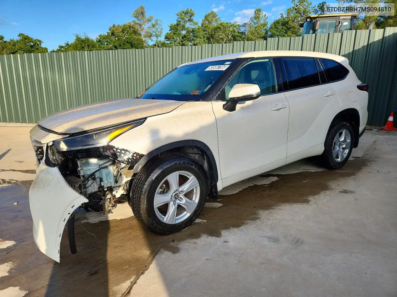 TOYOTA HIGHLANDER 2021, VIN 5TDBZRBH7MS094810