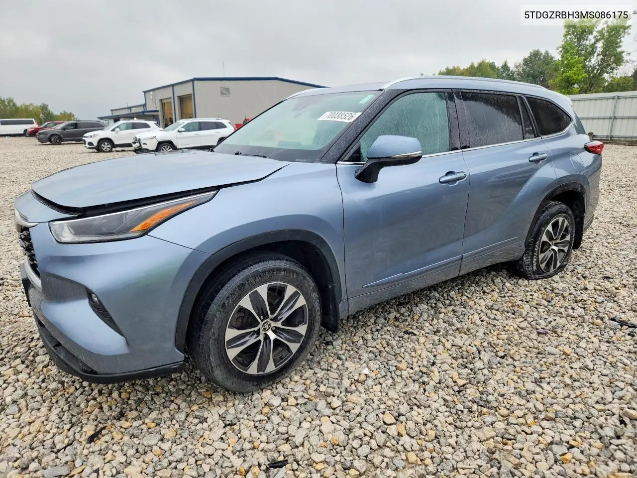 TOYOTA HIGHLANDER 2021, VIN 5TDGZRBH3MS086175