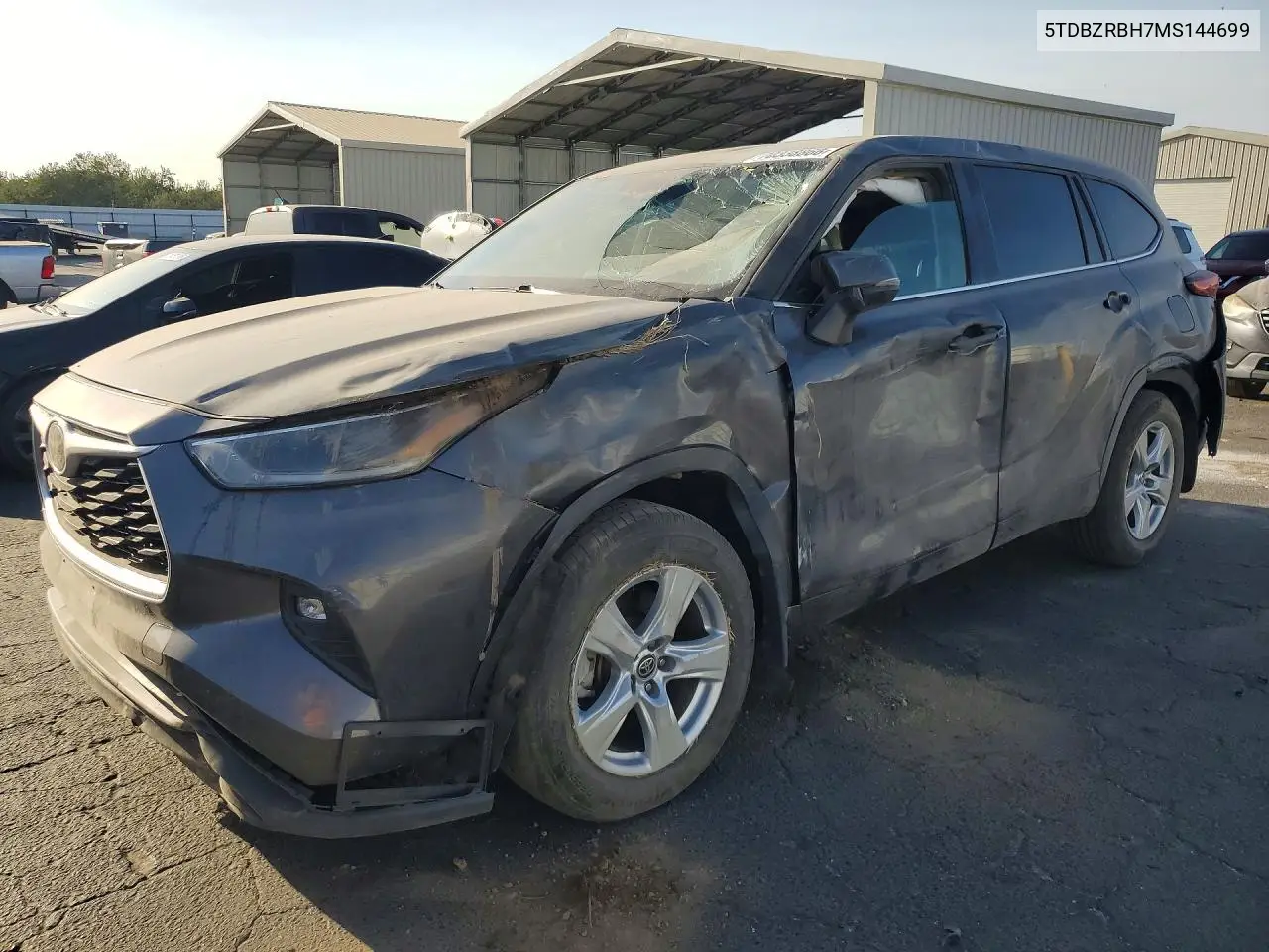 TOYOTA HIGHLANDER 2021, VIN 5TDBZRBH7MS144699